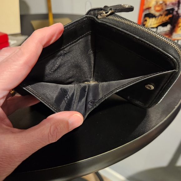 Coach Black Leather Zip Around Wallet - Picture 5 of 7